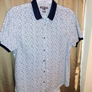Michael Kors Button Up Short Sleeve Shirt XL